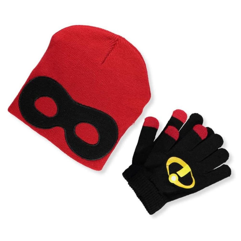 Incredibles Beanie and Gloves Set Disney Pixar Knit Hat and Mittens Boys Girls